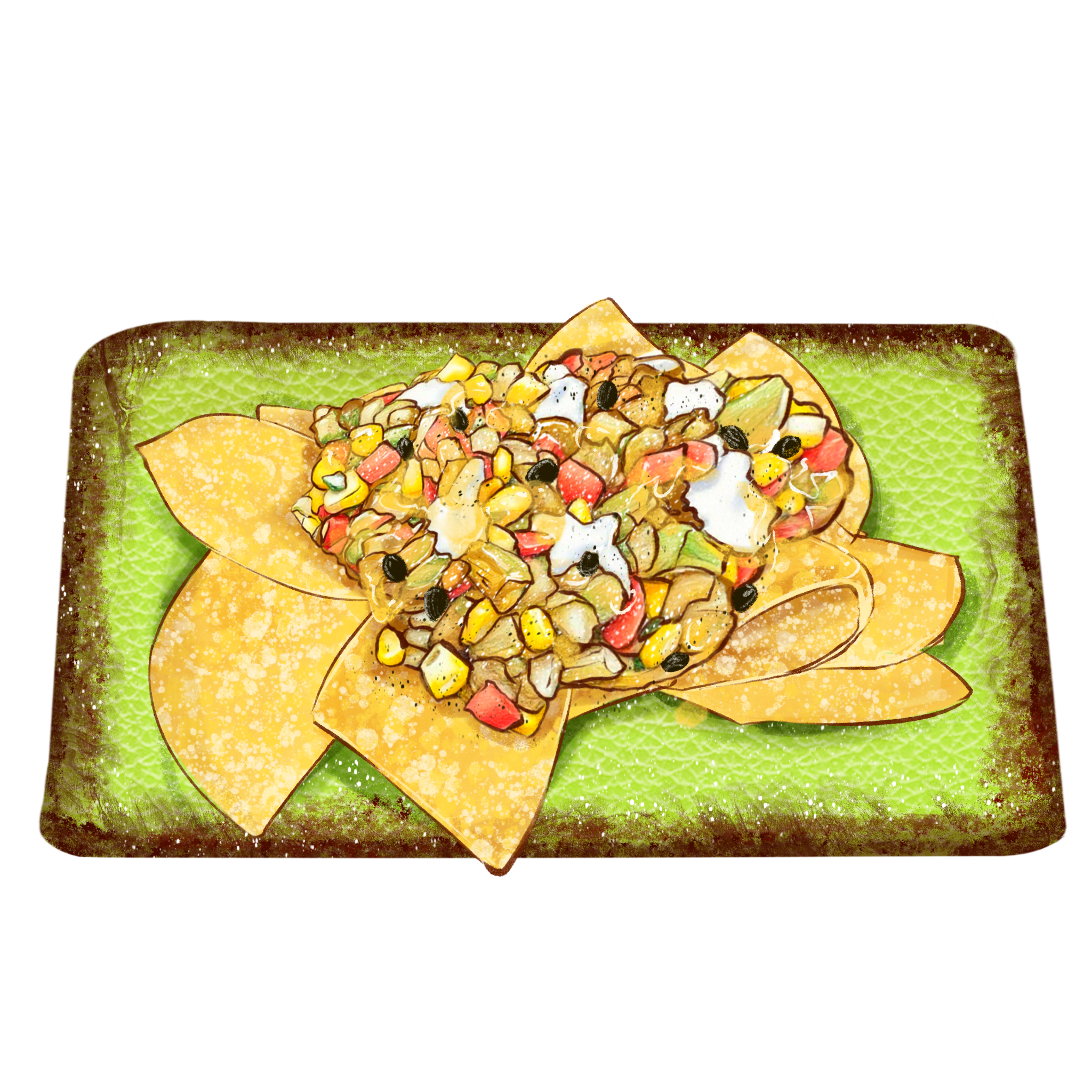 Nachos con cerdo ibérico y cheddar